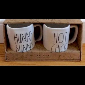 Rae Dunn Hunny Bunny/Hot Chick Mug Set